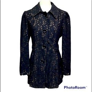 Marisa Christina Black Eyelet Jacket